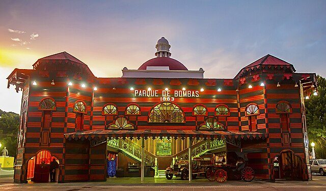Plaza Las Delicias — Ponce's iconic Parque de Bombas firehouse.