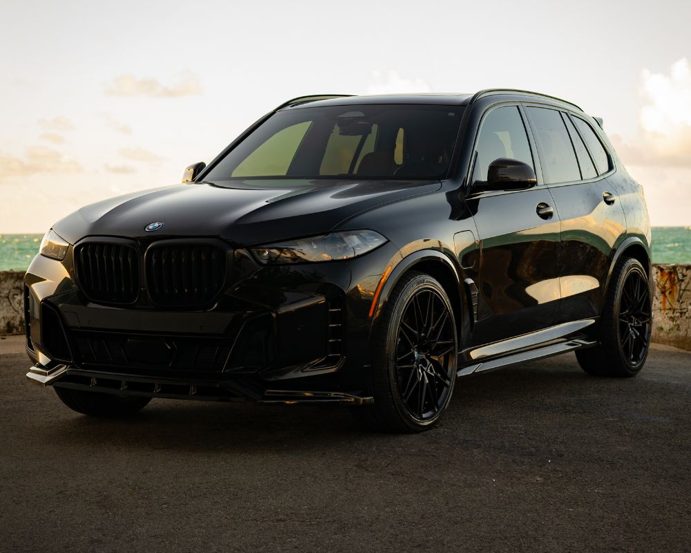 Black BMW X5 luxury SUV available for rent in Puerto Rico with complimentary San Juan delivery