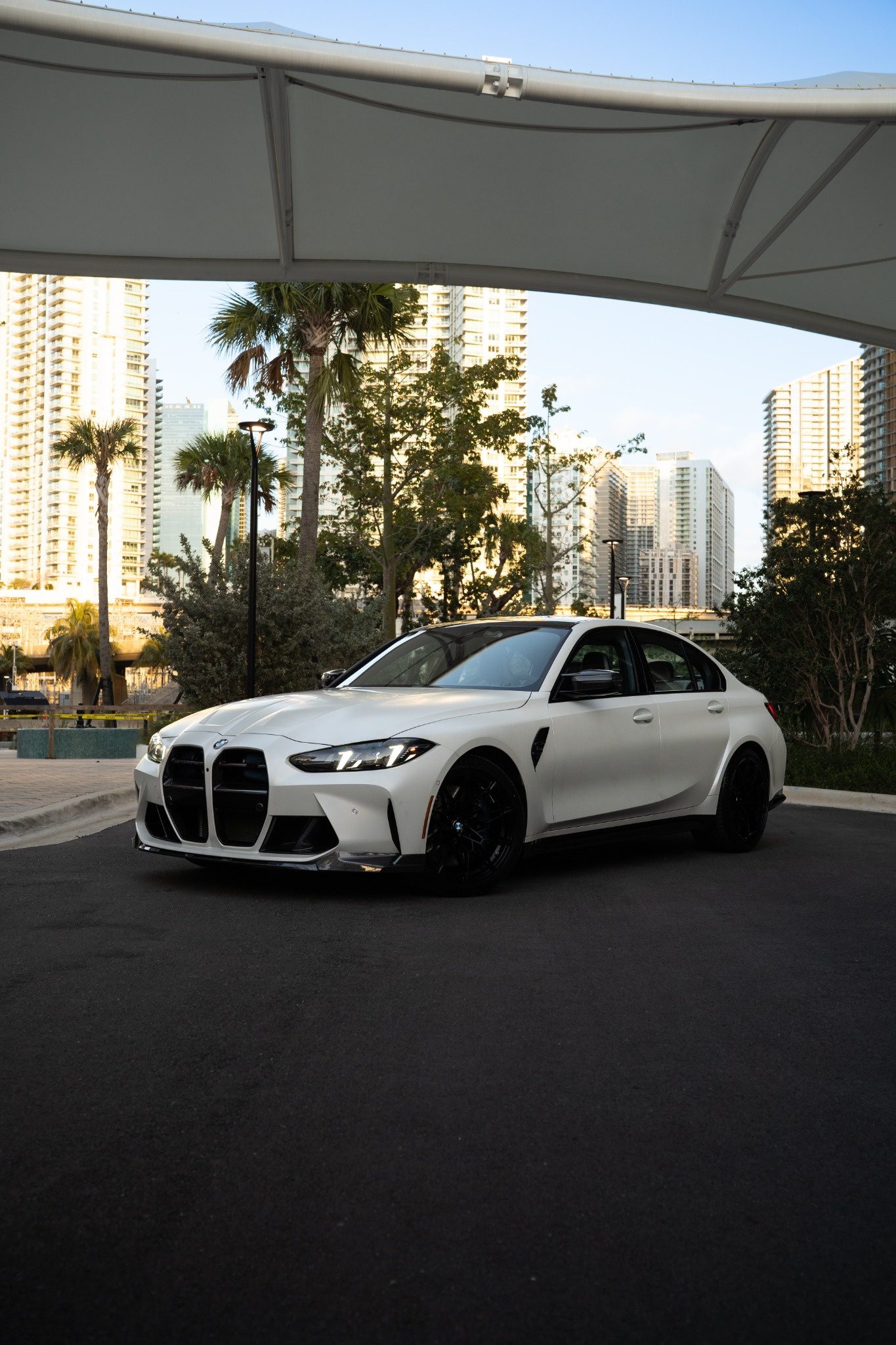 BMW M3 Competition Frozen White - luxury performance sedan rental Puerto Rico